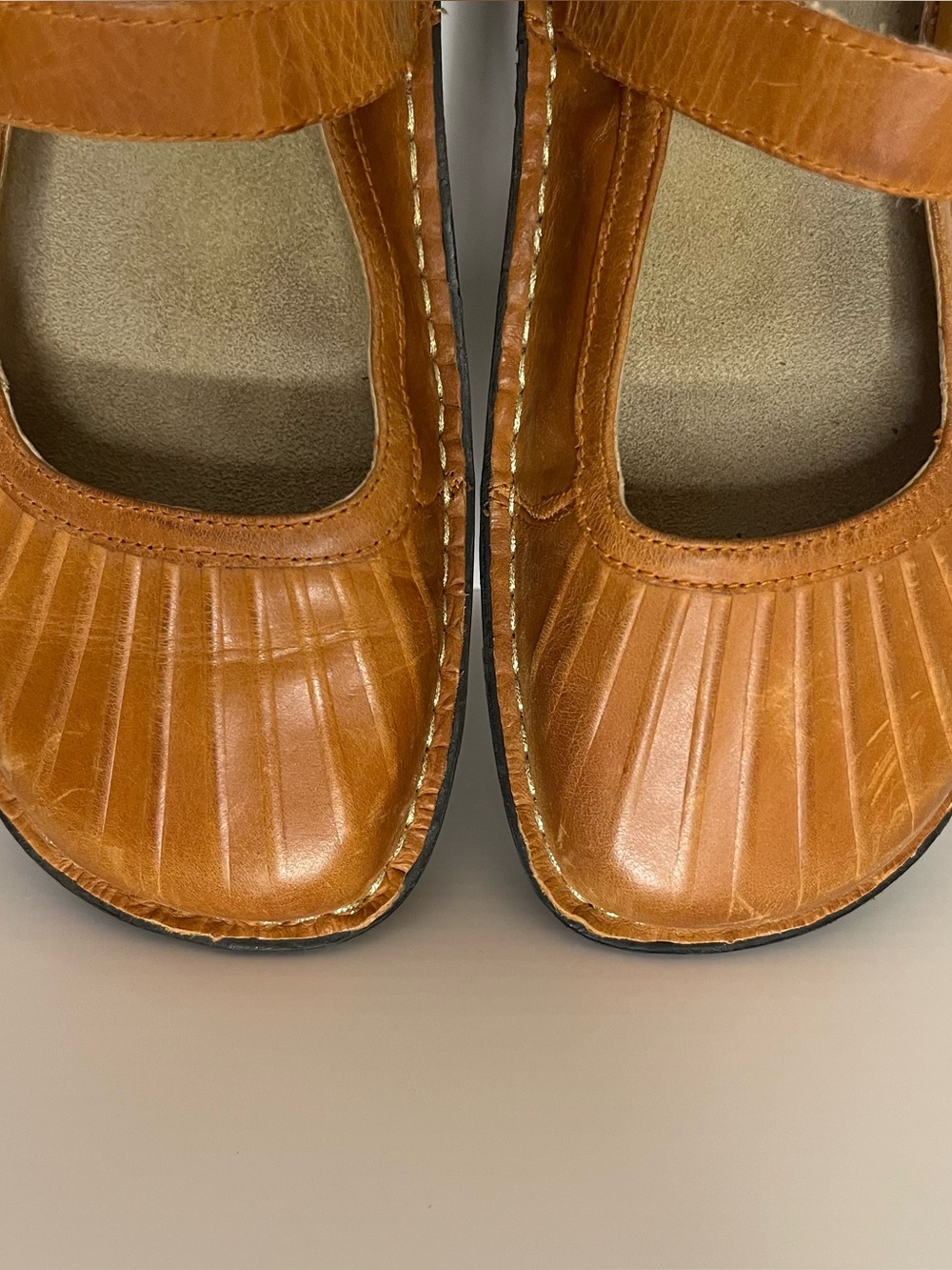 Alegria Belle MaryJane Leather Comfort Shoes Light Cognac EU 40 US 9.5 -10 - Picture 11 of 16